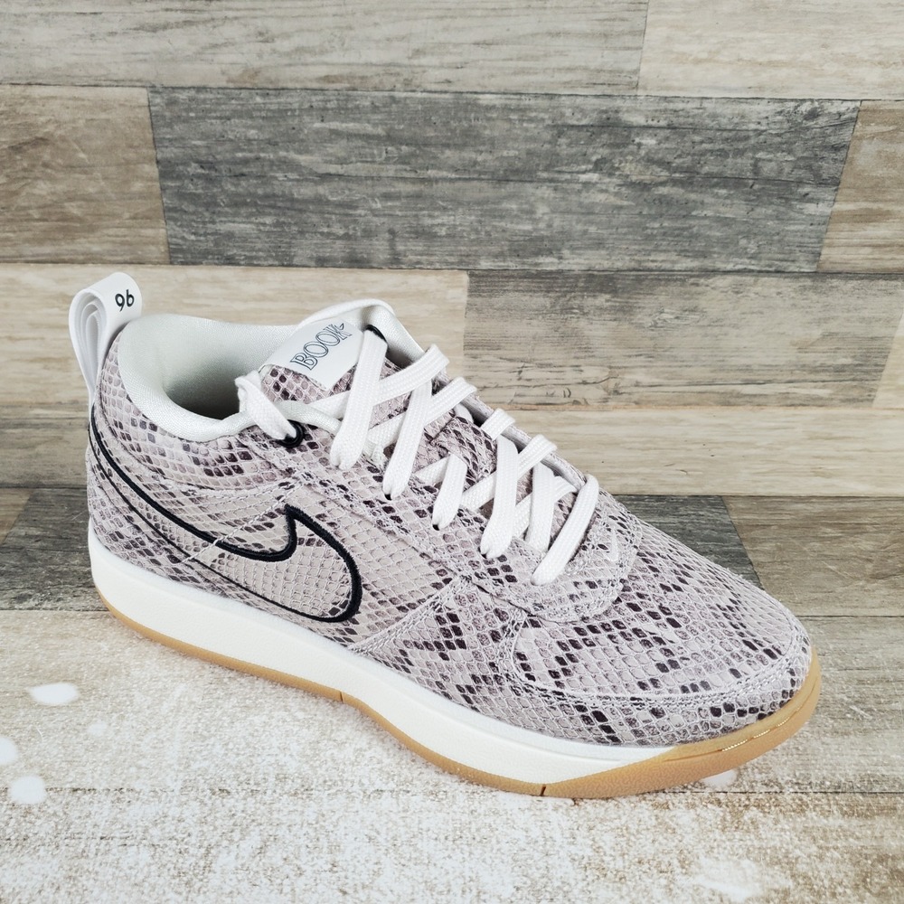 Nike Book 1 Lea Mens Shoes Sz 8 Basketball Light Orewood Brown Python Sneakers